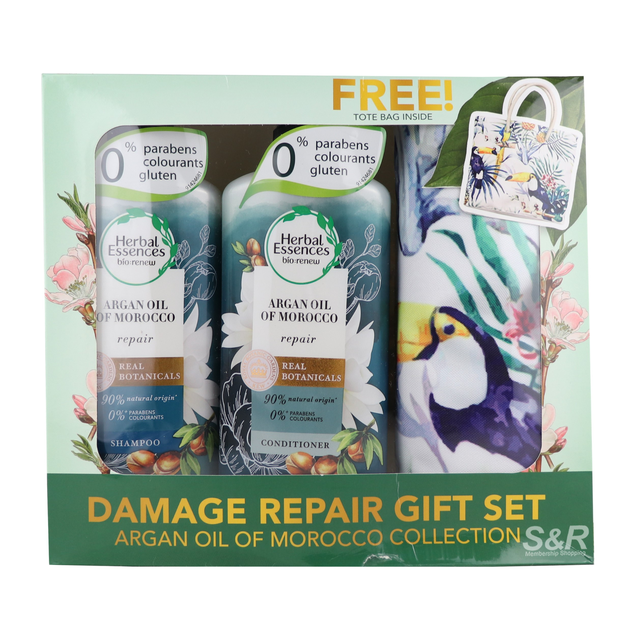 Herbal Essences Argan Oil of Morocco Collection Damage Repair Gift Set (600mL x 2pcs)